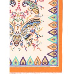SCARF WITH FLORAL PAISLEY PATTERN
