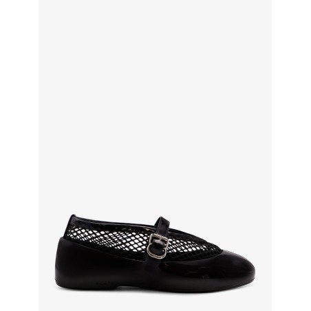 Rubber Flat mesh ballerinas