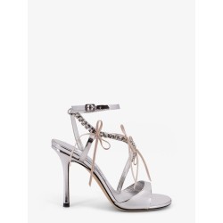 Lula leather sandals with rhinestone detail
