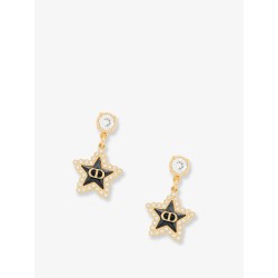 Brass earrings with gold finishes