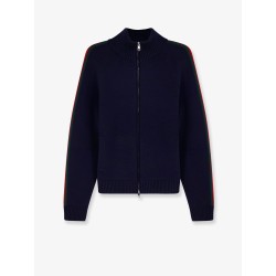 Wool cardigan with Web detail