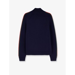 Wool cardigan with Web detail