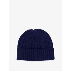 Wool blend cable knit beanie hat