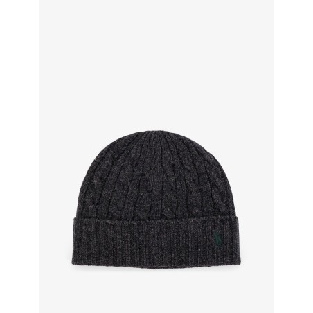 Wool blend cable knit beanie hat