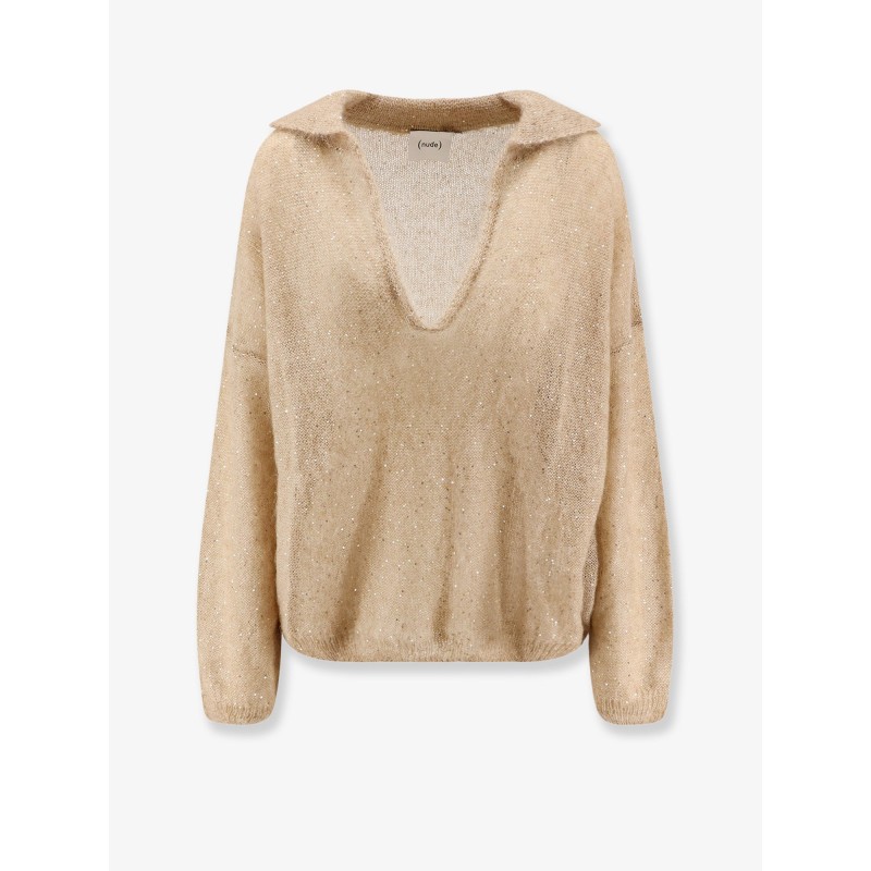 Mohair blend sweater with sequins