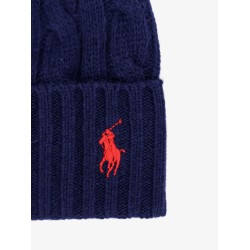 Wool blend cable knit beanie hat