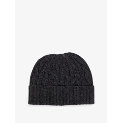 Wool blend cable knit beanie hat