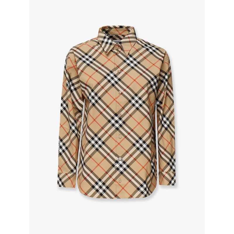 Cotton shirt with Burberry Check motif