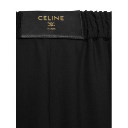 Wool trousers with Logo patch