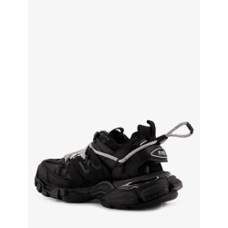 Track mesh sneakers with double laces