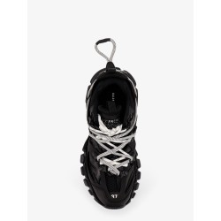 Track mesh sneakers with double laces