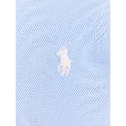 Cotton blend polo with embroidered logo