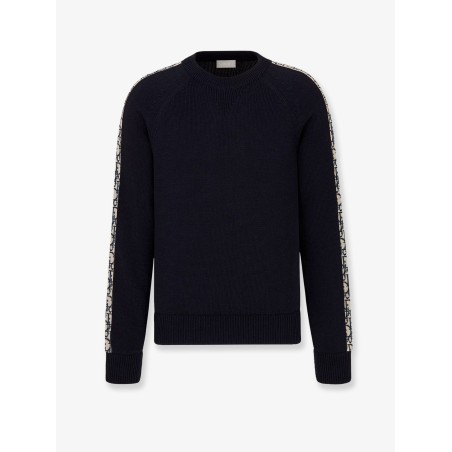 Cotton sweater with silk inserts