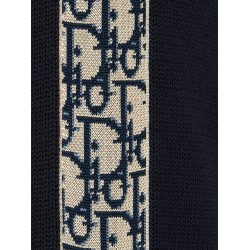 Cotton sweater with silk inserts