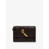 Andiamo leather card holder with Intrecciato motif