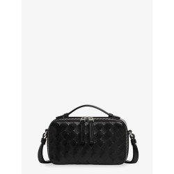 Leather clutch bag with Intrecciato motif