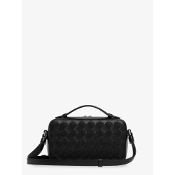 Leather clutch bag with Intrecciato motif