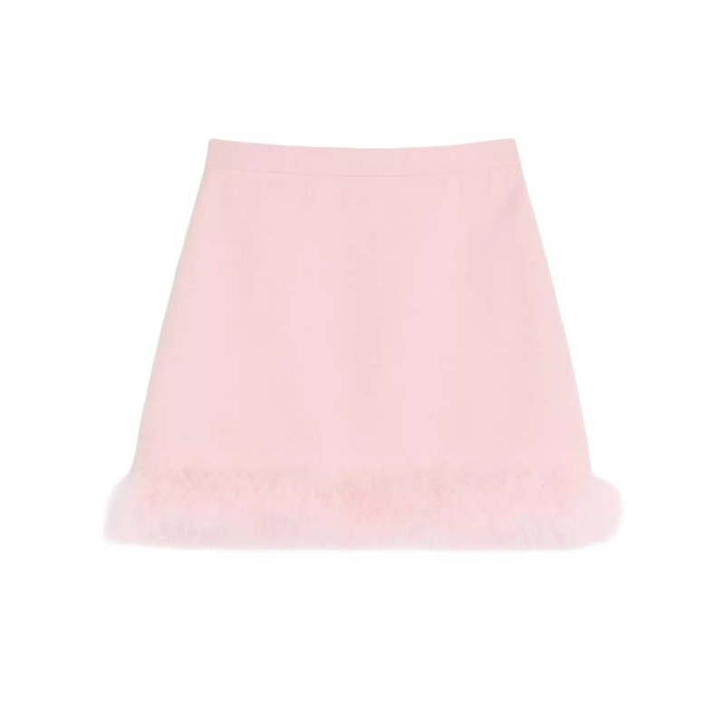 MINISKIRT WITH FEATHERS