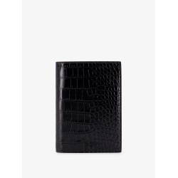 Crocodile-print leather wallet