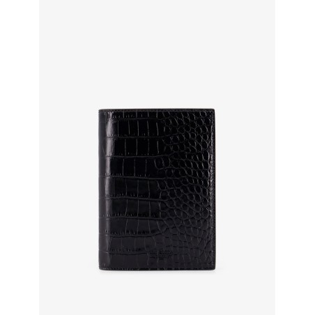 Crocodile-print leather wallet