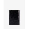Crocodile-print leather wallet