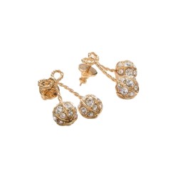 "CHERRYFIC" EARRINGS WITH RHINESTONES