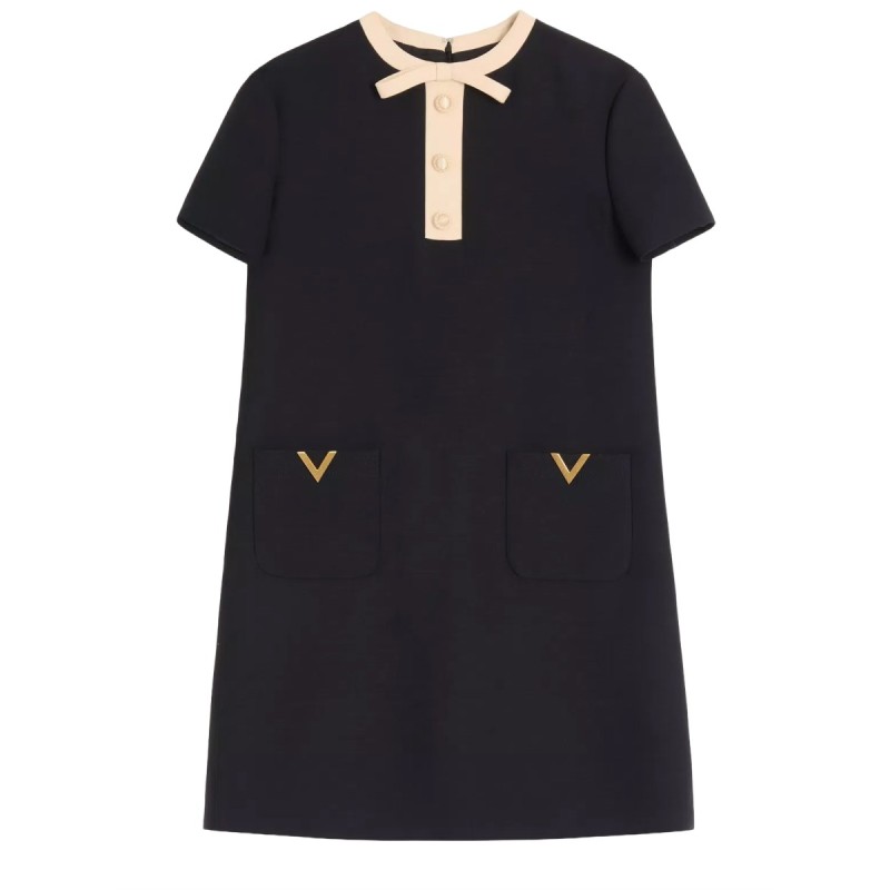 WOOL AND SILK MINI DRESS