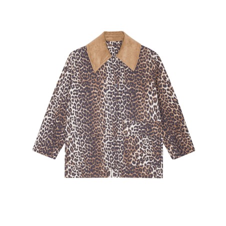 LEOPARD PRINT MIDI JACKET