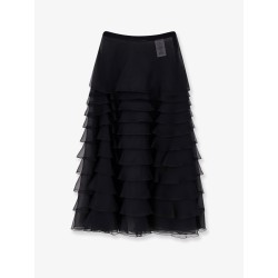 Voile ruffle skirt