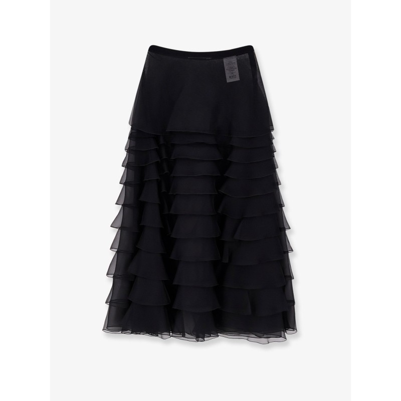 Voile ruffle skirt
