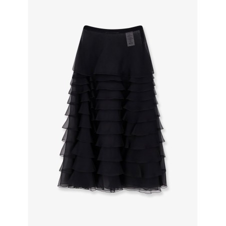 Voile ruffle skirt