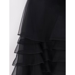 Voile ruffle skirt