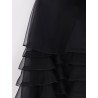 Voile ruffle skirt