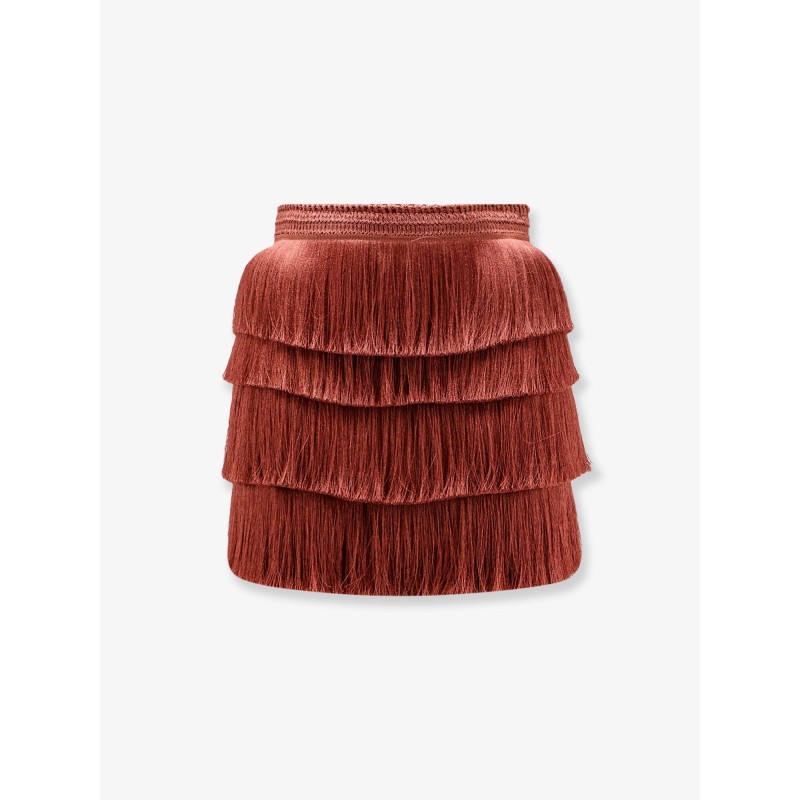 Mini skirt with fringes