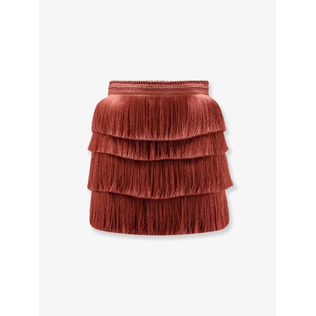 Mini skirt with fringes