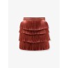 Mini skirt with fringes