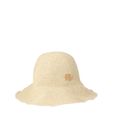 STRAW HAT WITH EMBROIDERED LOCO