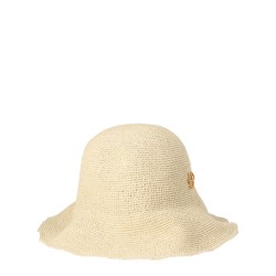 STRAW HAT WITH EMBROIDERED LOCO