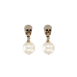 SKULL EARRINGS WITH PAVÉ