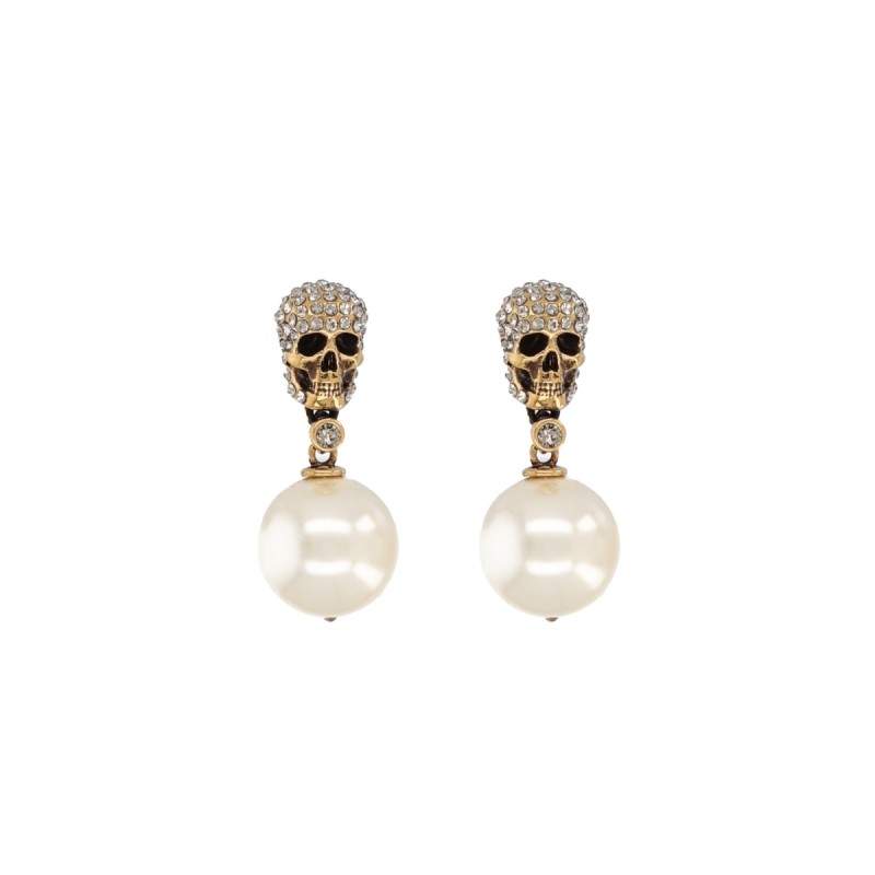 SKULL EARRINGS WITH PAVÉ