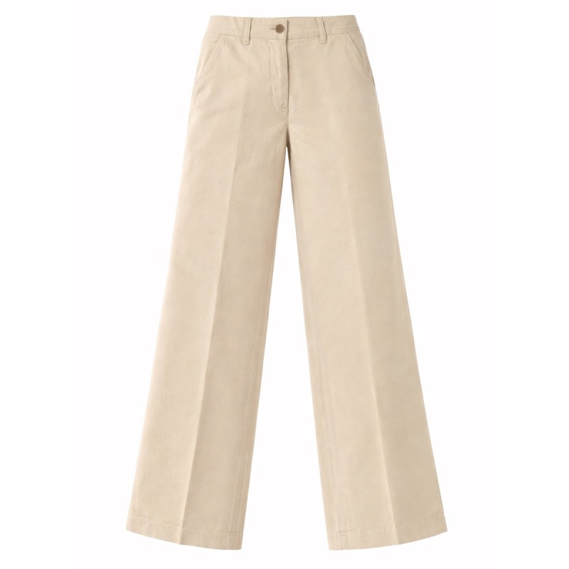 COTTON AND LINEN TAILORED PANTS