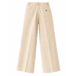 COTTON AND LINEN TAILORED PANTS