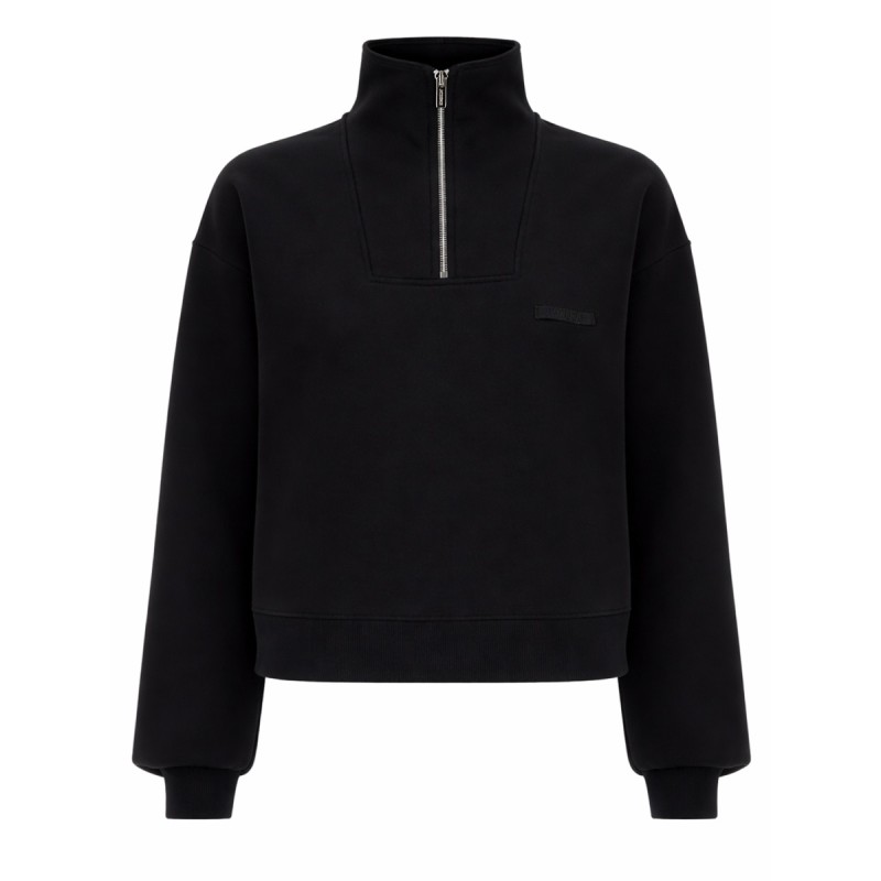 GROSGRAIN SWEATSHIRT WITH TURTLENECK