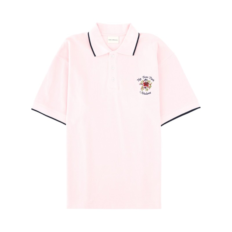 "SLOGAN ROSE" POLO SHIRT