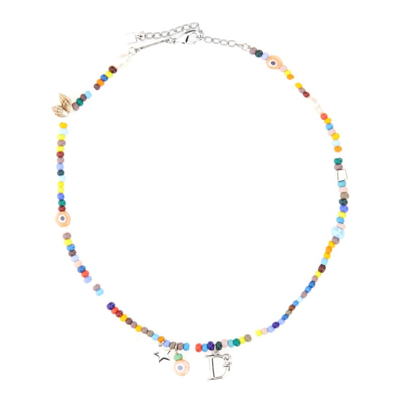 NECKLACE WITH BEADS AND SHELLS
