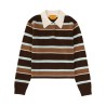 "CROPPED STRIPE RUGBY" POLO SHIRT