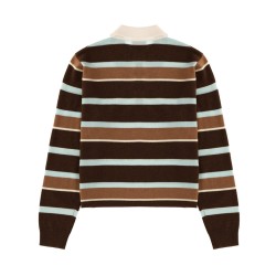 "CROPPED STRIPE RUGBY" POLO SHIRT