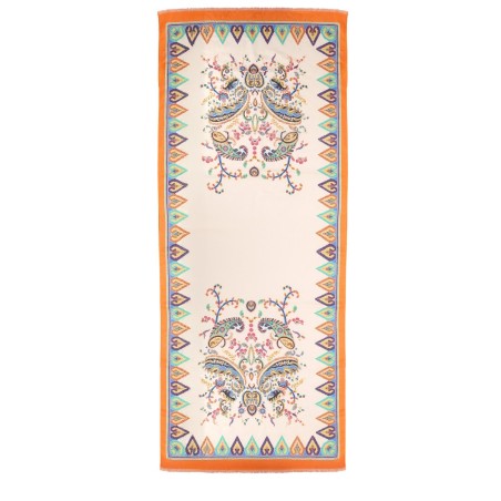 SCARF WITH FLORAL PAISLEY PATTERN