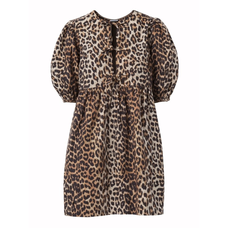 LEOPARD PRINT MINI DRESS