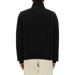 ZIPPERED TURTLENECK SWEATSHIRT